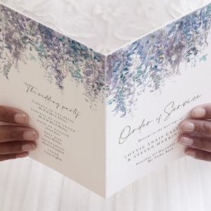 4 PG Wedding Order of Service, Winter Wedding Order of Service, Winter Wedding Program, Wedding Booklet, &#39;Whimsical Winter&#39; collection