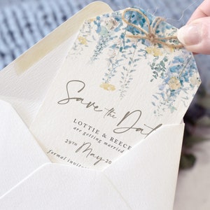 Strandhochzeit Save the Date Karten, Save the Dates mit Magnet, Destination Wedding Save the Date, 'Whimsical Coast '23' Kollektion