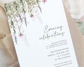 Evening Reception Invites, Wedding Evening Invitations 'Whisper' Collection