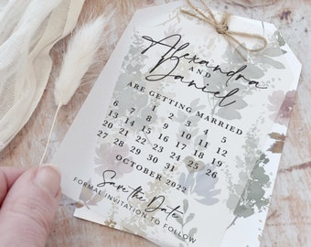 Autumn Floral Save the Date | Wedding Save the Date Tags | Autumn Wedding Stationery | Rustic Save the Dates | Fall Save the Date cards