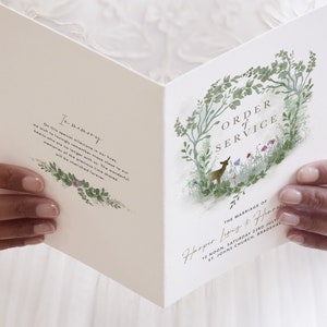Wildflower Wedding Order of Service: Rustic Woodland Program