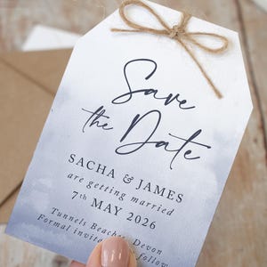 Winter Blaue Save the Date Hochzeit Karte, Save the Date Tags, Hochzeit Briefpapier, Blau Save the Date, 'Elegance'