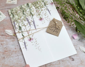 Whisper Gatefold Wedding Invitation | Rustic Wedding Invites | Spring Wedding Stationery | Floral Wedding Invitations