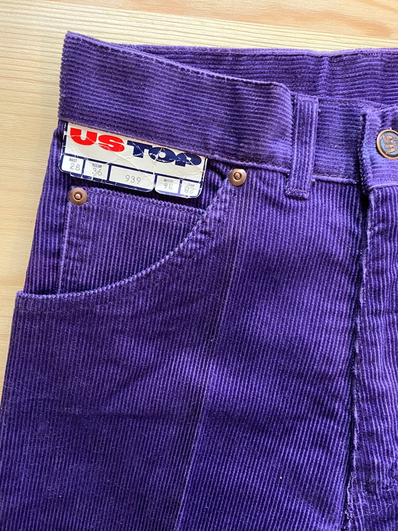 Vintage 80's corduroy pants USTOP 939 Purple velvet pants | Etsy