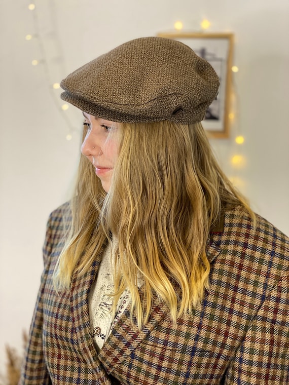 Vintage newsboy cap Kitz Pichler 80s Tweed cap Pre