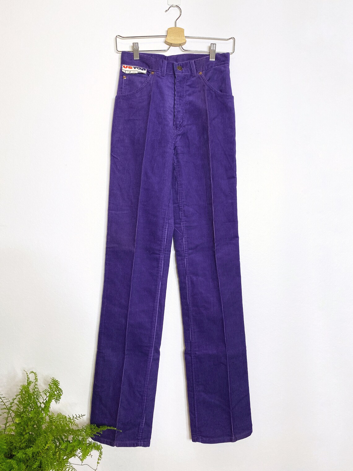 Vintage 80's corduroy pants USTOP 939 Purple velvet pants | Etsy
