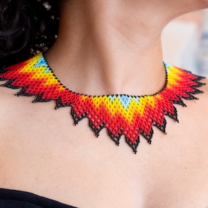 Huichol Sunset necklace