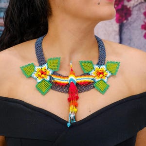 Colibri Huichol Beaded Necklace