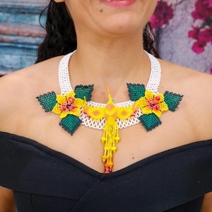Colibri Huichol Beaded Necklace