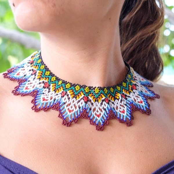 Collar Venados Huichol beaded Necklace