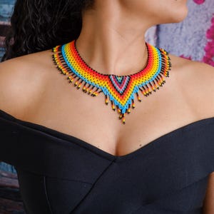 Beads Mexican Necklace - Etsy Canada Beads Mexican Necklace - Etsy Canada