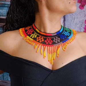 Geometric Huichol Necklace B