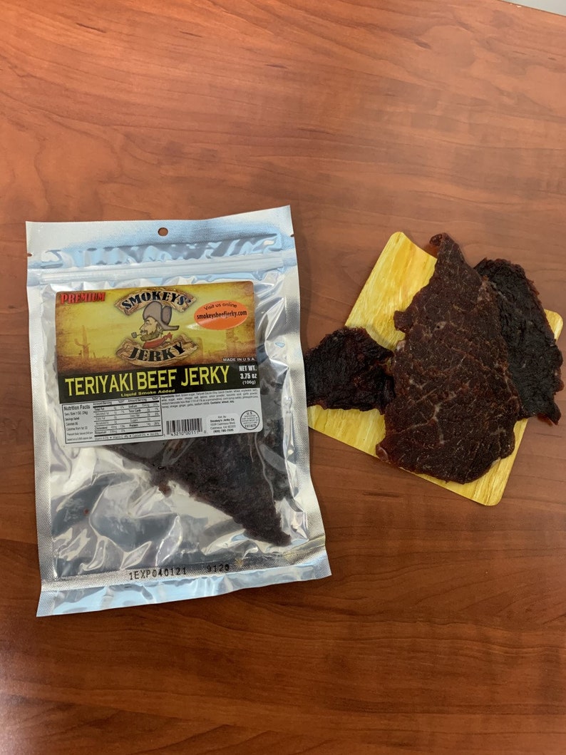Teriyaki Beef Jerky Beef Slabs Sweet Classic Flavor Moist Etsy