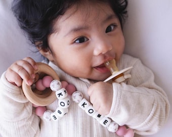 A Gift They’ll Treasure – Heirloom Pacifier Clip & Rattle Set