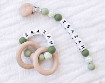 A Gift They’ll Treasure – Heirloom Pacifier Clip & Rattle Set
