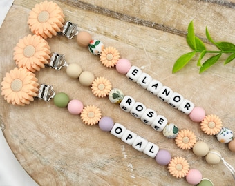 Pacifier Clip With Name, Pacifier Clip for Girl, Custom Pacifier Clip, Custom Baby Shower Gift, Newborn Baby Girl, Customized Baby Gifts