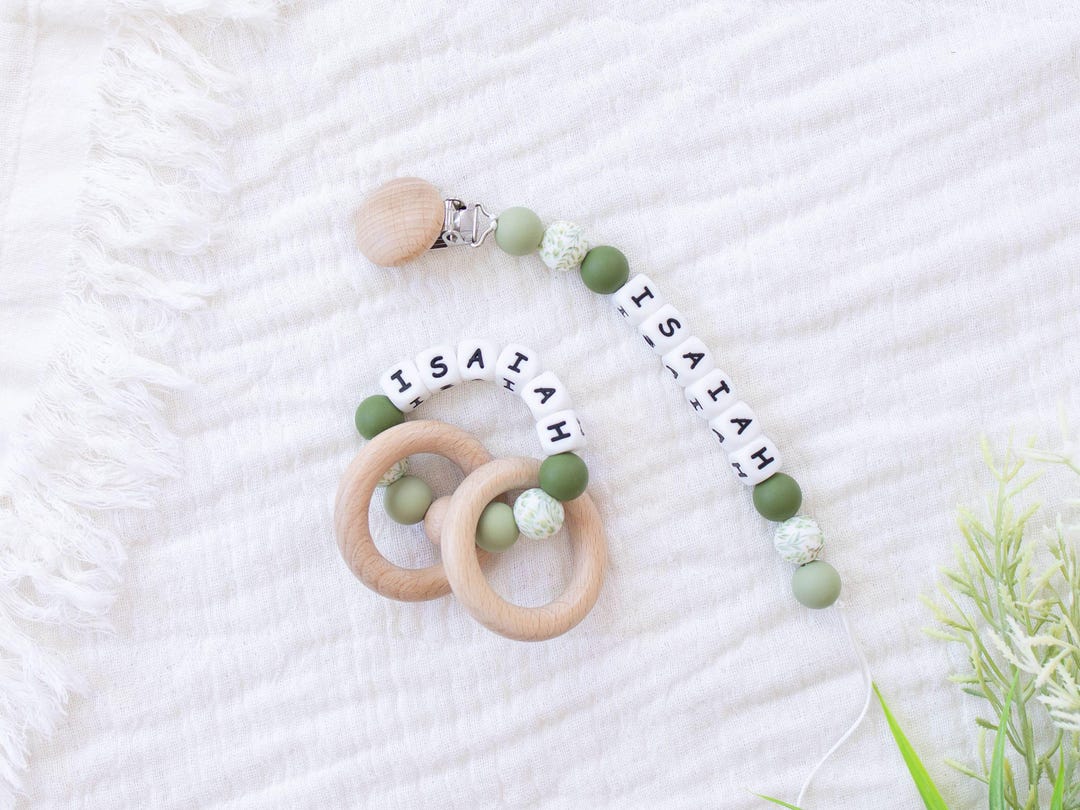 Pacifier Rattle Personalized Pacifier Clip & Rattle Set, Special Baby Gifts - Etsy