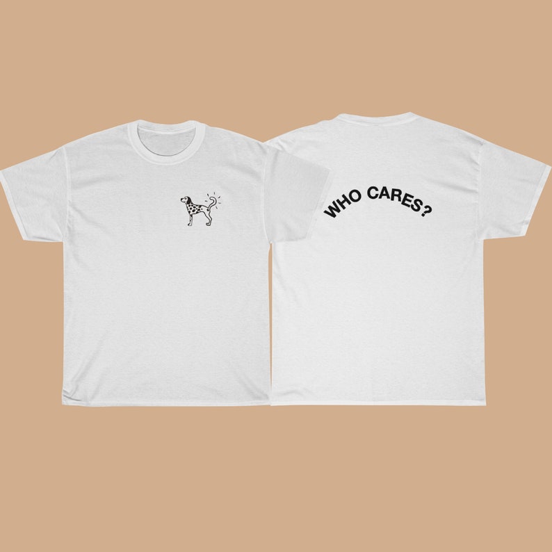 Who Cares Dalmatian Chest Logo Rex Inspired T-Shirt 