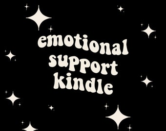 Kindle Lock Screen: Emotional Support Kindle with Stars, kindle screensaver, kindle wallpaper, trendy kindle lock screen, DIGITAL DOWNLOAD