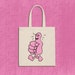 Keep It Up Pink Heart Eye Who Cares Logo Rex Inspired Canvas Tote Bag 