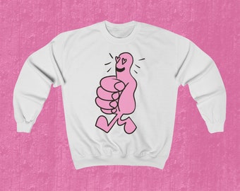 Keep It Up Pink Heart Eye Who Cares Logo Rex Inspired Sweatshirt