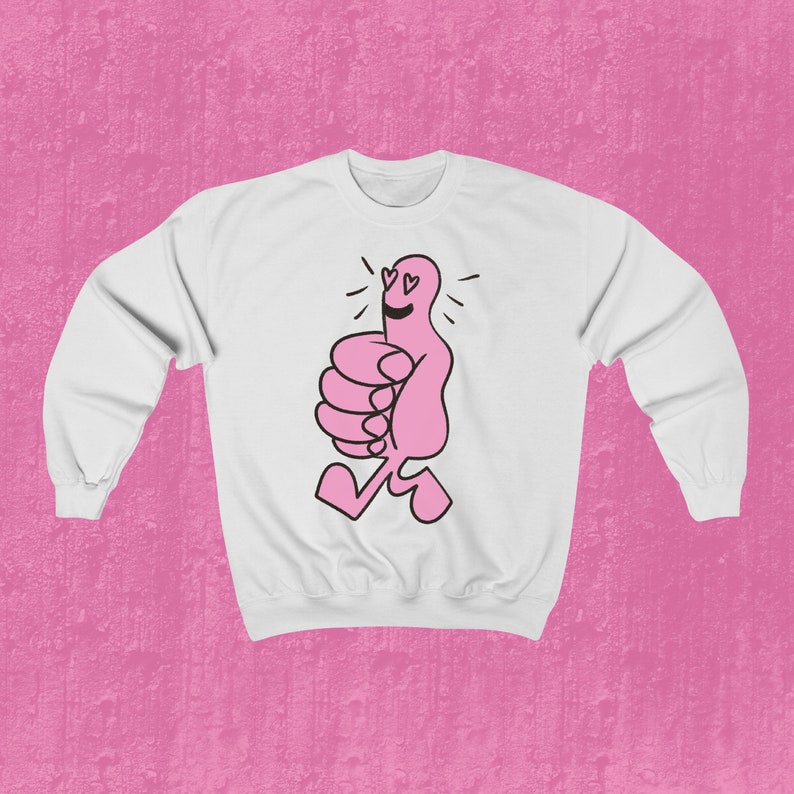 Keep It Up Pink Heart Eye Who Cares Logo Rex Inspired Sweatshirt 