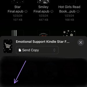 Kindle Lock Screen: Emotional Support Kindle with Stars, kindle screensaver, kindle wallpaper, trendy kindle lock screen, DIGITAL DOWNLOAD image 4