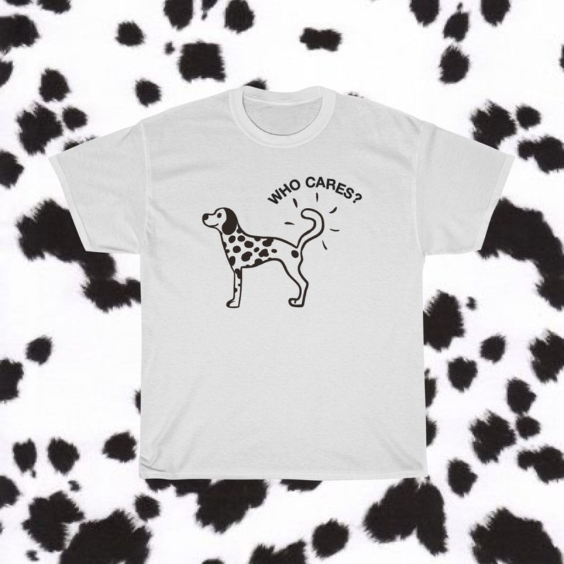 Who Cares Dalmatian Logo Rex Inspired T-Shirt 