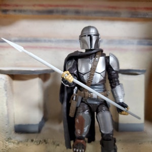 Beskar Spear - Custom Accessory for 6-inch Star Wars Black Series action figures (3D printed, unpainted)
