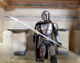 Beskar Speer - Custom Accessoire für 6-Zoll Star Wars Black Series Actionfiguren (3D gedruckt, unbemalt)