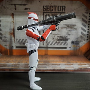RPS-6 rocket launcher - Custom Accessory set for 6 inch Star Wars Black Series action figures (3D printed, painted)