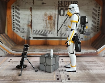 Stormtrooper Artillery set - Custom Accessory set for 6 inch Star Wars Black Series action figures (3D printed, painted)