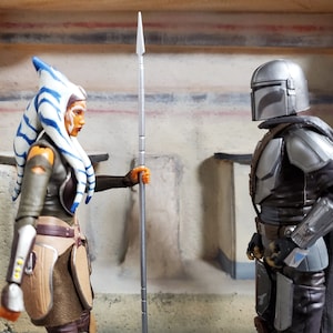 Beskar Spear - Custom Accessory for 6-inch Star Wars Black Series action figures (3D printed, painted)