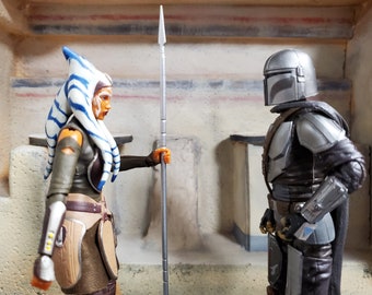 Beskar Spear - Custom Accessory for 6-inch Star Wars Black Series action figures (3D printed, painted)