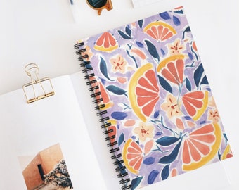 Grapefruit Spiral Notebook - Ruled Line