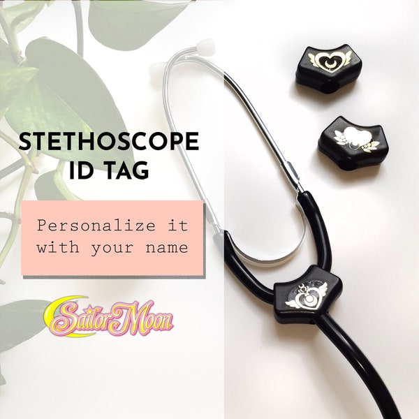 Stethoskop ID, Stethoskop Tag, Sailor Moon, Geburtstagsgeschenk, benutzerdefinierte ID, Krankenschwester Geschenk, Arzt Geschenk, Weihnachtsgeschenk, personalisiert, Namensschild