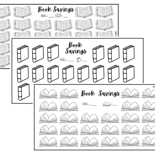 Digital Download Book Savings Challenge - 3 Versions