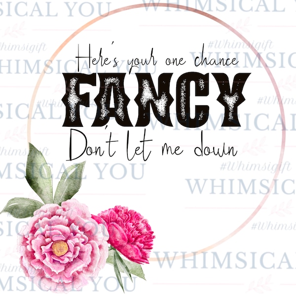 Here's Your One Chance Fancy Png, Sublimation Designs Downloads, Country, Western, Instant Download, Png Files For Sublimation, Png