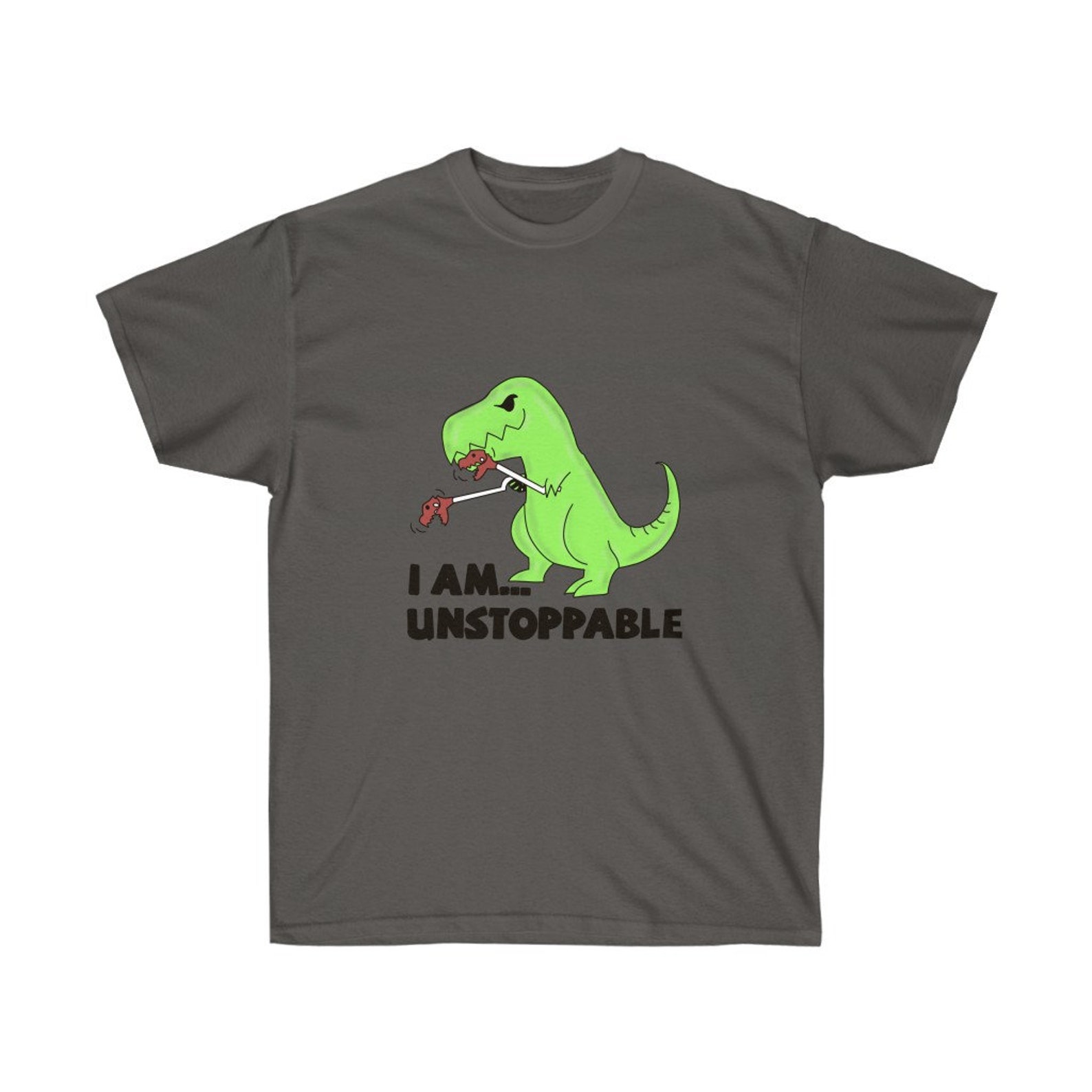 T-Rex T-Shirt with Green Dinosaur Shirt for Women T-Shirt Men | Etsy