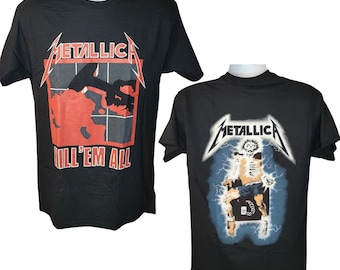 Metallica Kill 'EM All Tour Band Tee, Back Graphics, Men's Size High Quality Concert Shirt by Merch Traffic