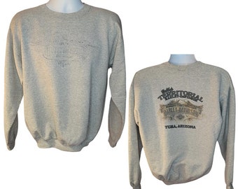 Harley Davidson Vintage Sweatshirt, Bobby's Territorial HD, Yuma, Arizona, Women's Size Medium
