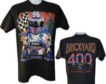 Vintage NASCAR Brickyard 400, August 3, 1996, Back Print, Men's Size Large, From Our Vintage Recycle Wear Collection