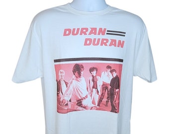 Duran Duran Vintage Style Band Tee, Softstyle White Tee Men's Size