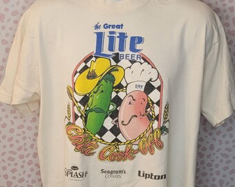 Vintage Chili Cook Off T-Shirt, The Great Lite Beer, Men's size XL, From Our Vintage Recycle Wear Collection