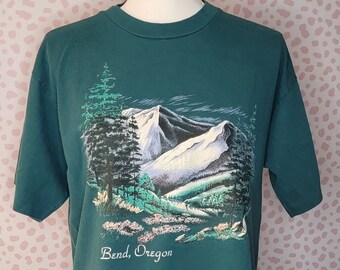 Vintage Nature Tee, Bend Oregon, Single Stitch Vintage Tee, Men's Size Large, From Our Vintage Recycle Wear Collection