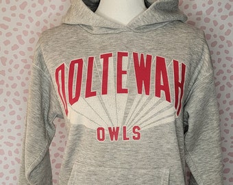 Ooltewah Owls Light Gray Hoodie, Bike Brand Hoodie, Men's Size Medium