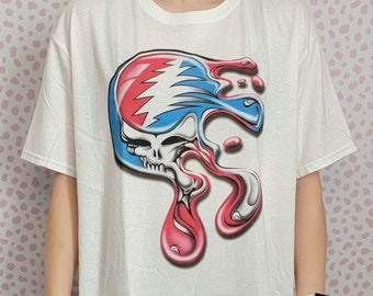 Grateful Dead Liquid Vintage Style Band Tee, Oversized, Back Graphics, Men's Size XL