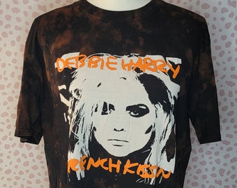 Debbie Harry Distressed Band Tee, French Kissin', Blondie Band Tee, Men's Size Large, Officially Licensed Product by Rock Off