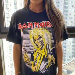 Iron Maiden Killers, Vintage Style Black Concert Tee, Men&#39;s Size, Heavy Metal Band Tee by Manic Merch