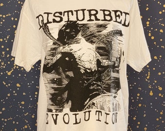 Disturbed Evolution Vintage Style Concert Tee, Sketch Graphic